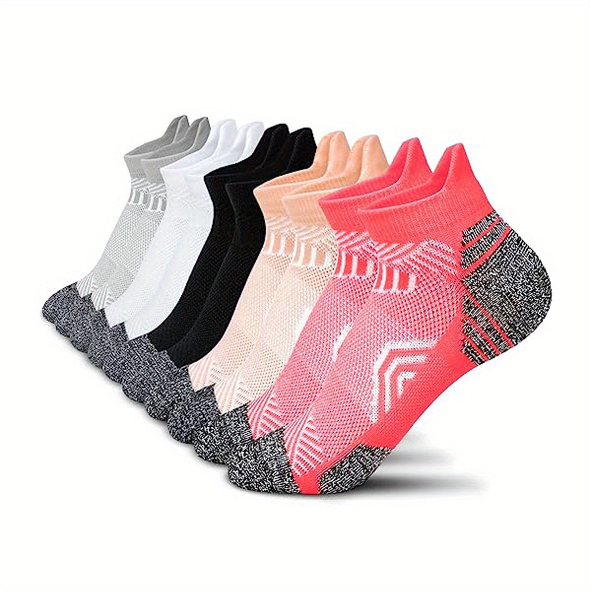 Dames Sokken – Compressie Sport Sokken van Ademend Materiaal, Set van 5 Paar voor Hardlopen en Casual Gebruik 8