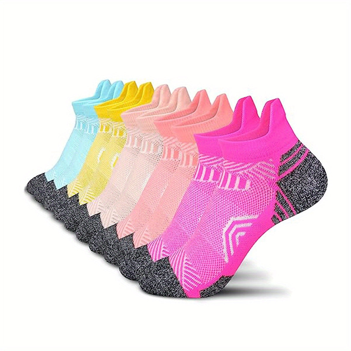 Dames Sokken – Compressie Sport Sokken van Ademend Materiaal, Set van 5 Paar voor Hardlopen en Casual Gebruik 9