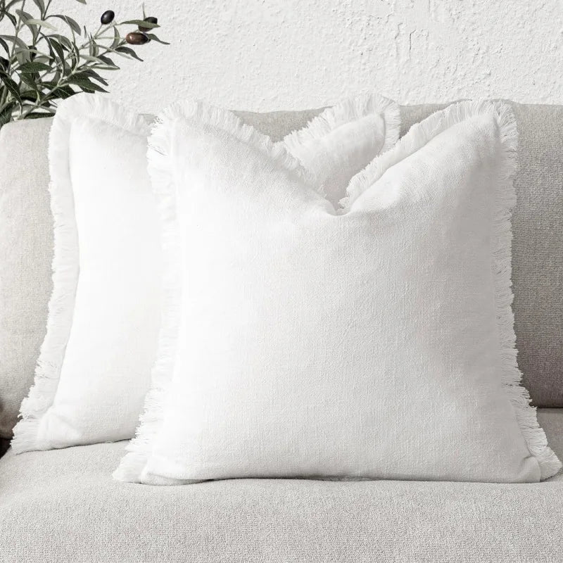 Decoratieve Katoen en Linnen Hoes in Diverse Kleuren – Elegante Woonaccessoire, 45x45 cm en 30x50 cm 7