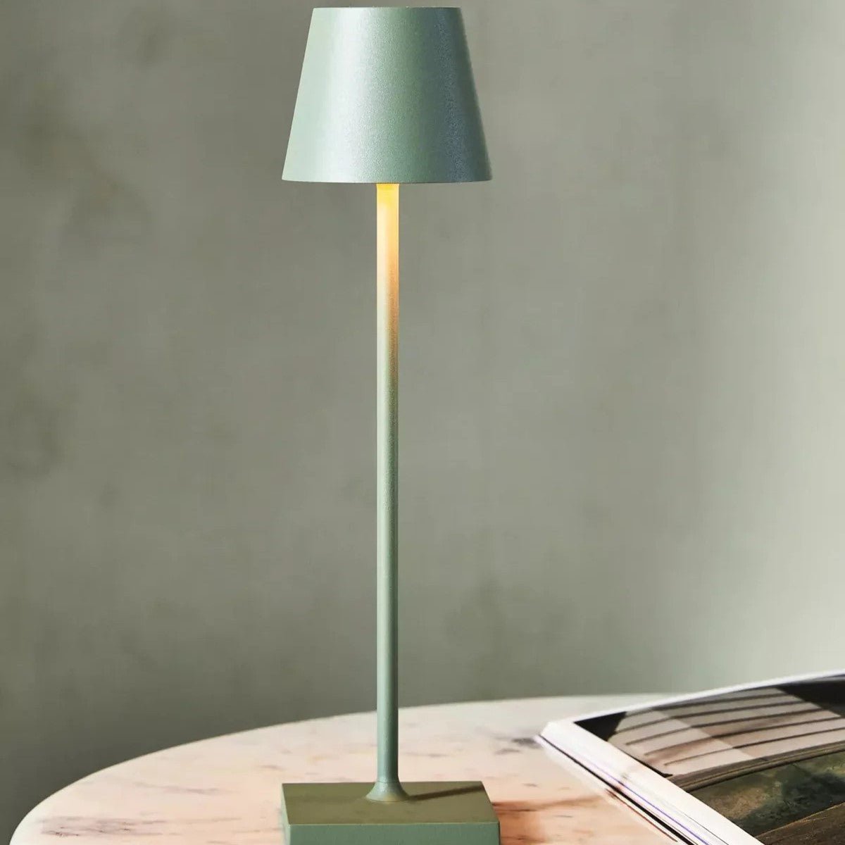 Dimbare Zwarte Tafellamp met Aanraakbediening – Oplaadbare en Draadloze Aluminium Lamp 38 cm 10