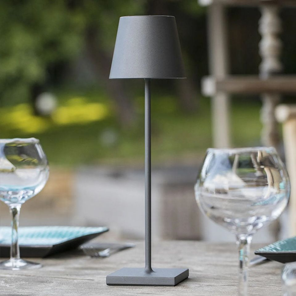 Dimbare Zwarte Tafellamp met Aanraakbediening – Oplaadbare en Draadloze Aluminium Lamp 38 cm 4