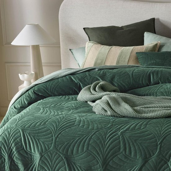 Donkergroene Fluwelen Deken 200 x 220 cm – Luxe Sprei voor Bed en Bank met Oeko-Tex Certificering 5