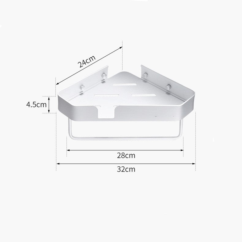 Doucherek Zonder Boren - Hoekrek RVS Set van 2 voor Georganiseerde Douche, Compact en Duurzaam 3