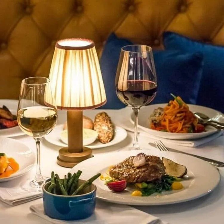 Draadloze LED Tafellamp met Dimbare Verlichting en Afneembare Lampenkap - Goud 5