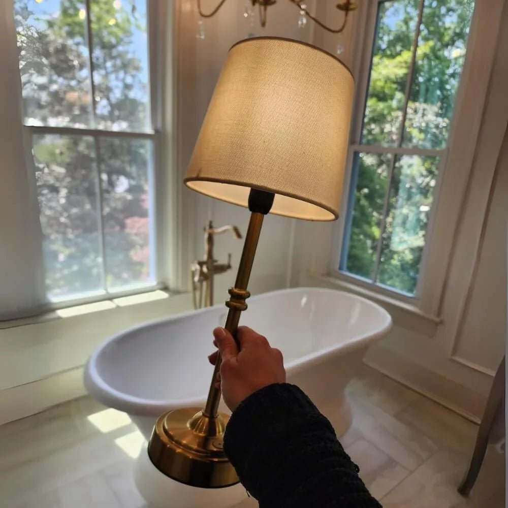 Draadloze Oplaadbare Tafellamp met Retro Design – LED, Dimfunctie, Ideaal voor Binnen en Buiten 7
