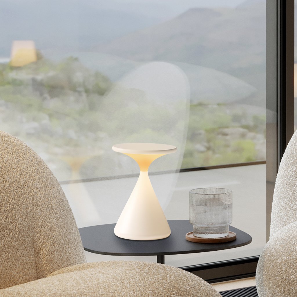 Draadloze Tafellamp in Zandloper Vorm – Stijlvolle Verlichting voor Elk Interieur 5