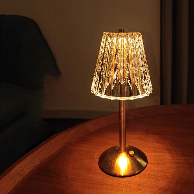 Draadloze Tafellamp van Kristal en Metaal - Elegante Oplaadbare LED Verlichting voor Nachtkastje en Interieur 5