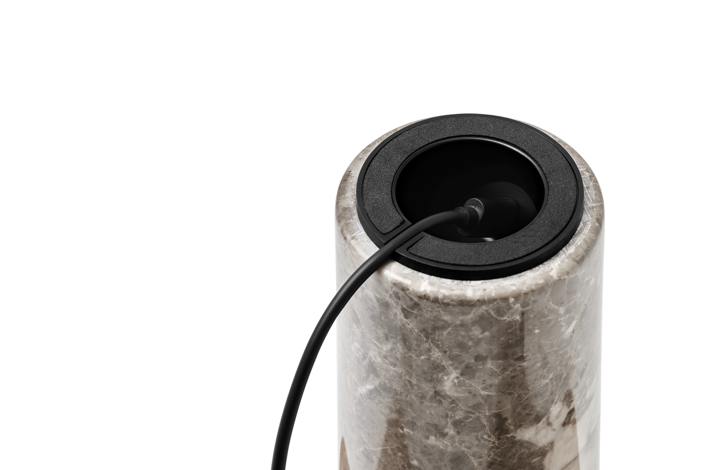 Draagbare Lamp met Natuurlijke Steenelementen en Wit Bovenstuk – Gris du Marais 5