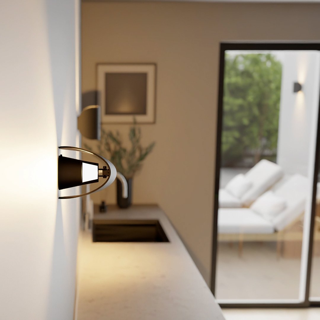 Draaibare Wandlamp met LED Verlichting – Energiezuinige Aluminium Lamp in Zwart 5