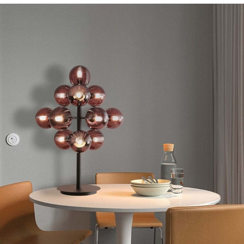 Druif Tafellamp van Metaal en Glas – Elegante Verlichting met Uniek Ontwerp 1