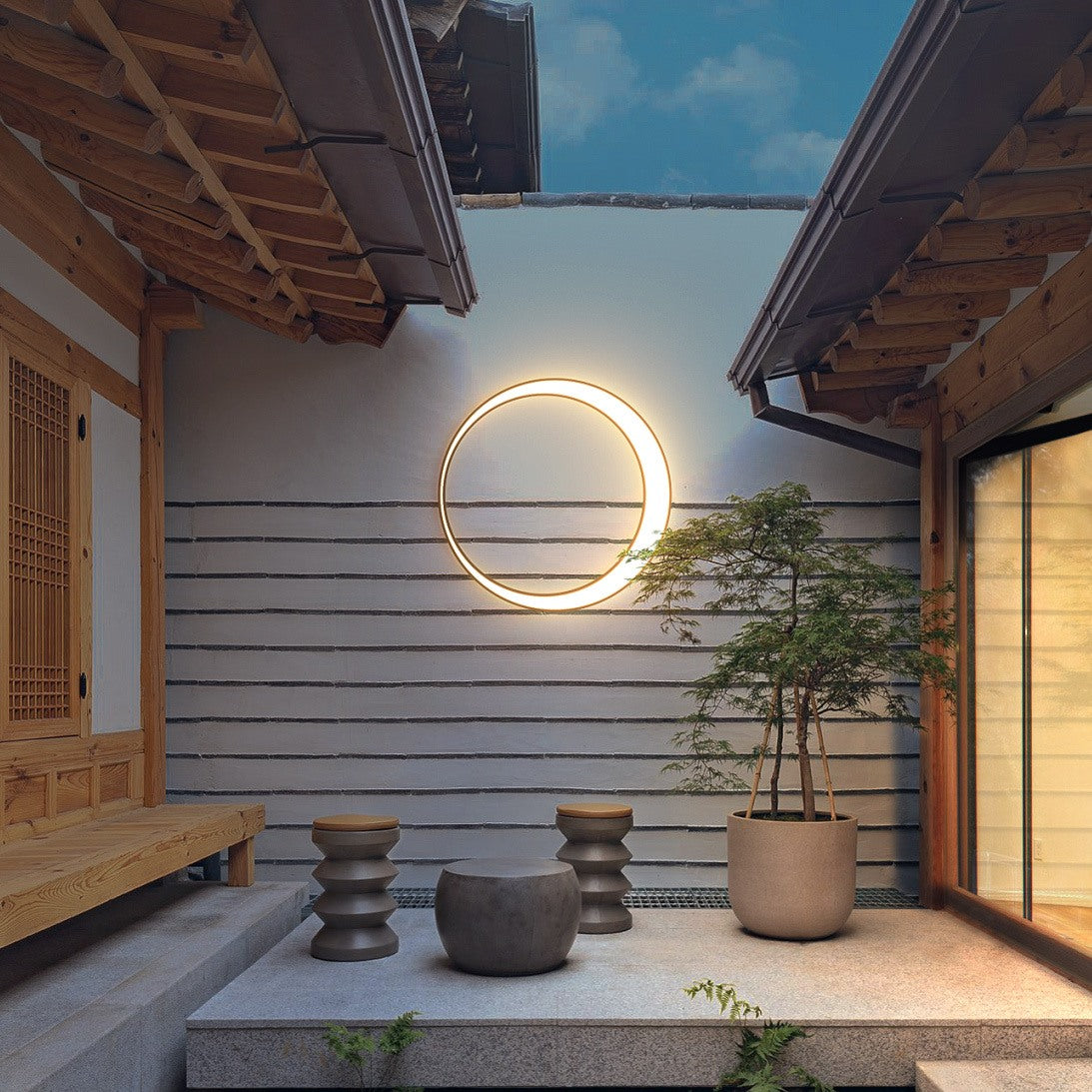 Eclips Buiten Wandlamp - IP65 Waterdicht met Warme 3000K LED Verlichting 0