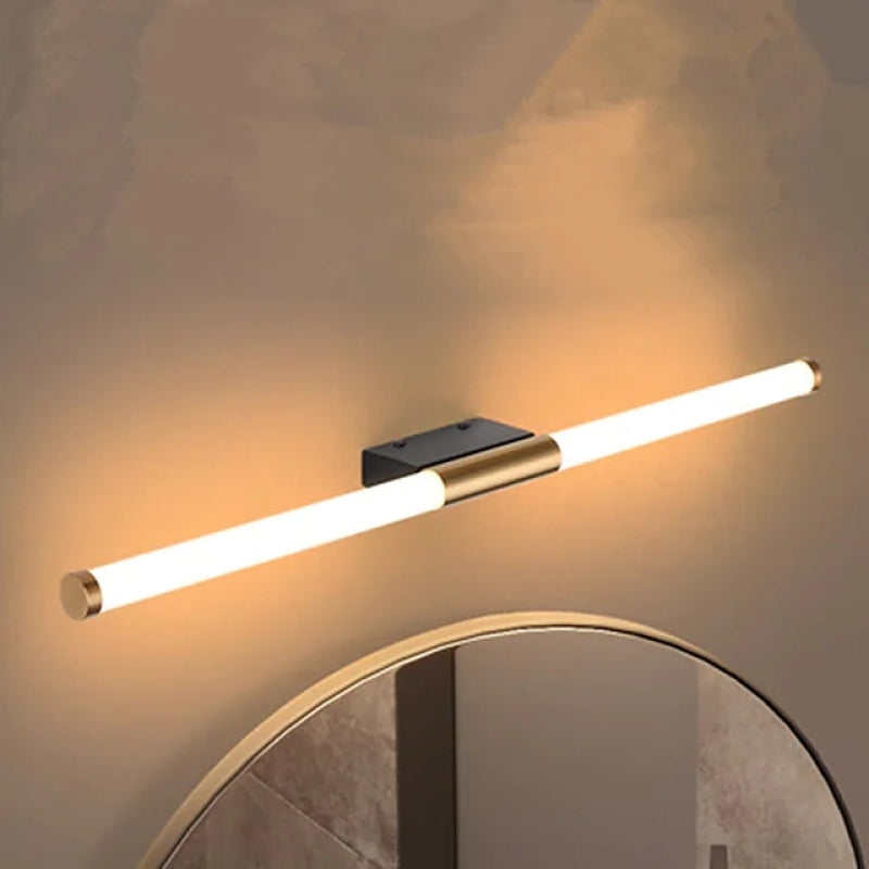 Eenvoudige Moderne Lineaire LED Wandlamp in Wit-Goud – Stijlvolle Verlichting voor Slaapkamer en Woonkamer 4
