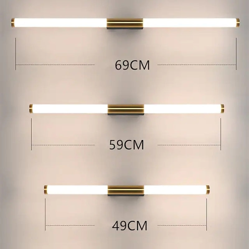 Eenvoudige Moderne Lineaire LED Wandlamp in Wit-Goud – Stijlvolle Verlichting voor Slaapkamer en Woonkamer 8