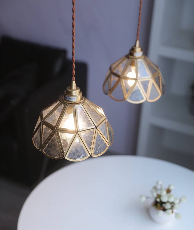 Elegante Glazen Hanglamp met Stoffen Snoer voor Eettafel en Woonkamer – Modern en Klassiek Interieur 2