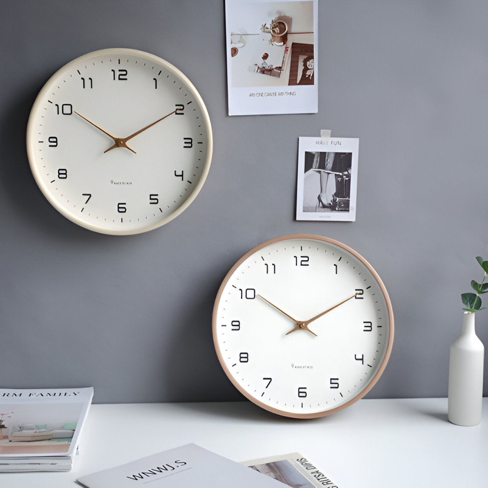 Elegante Houten Wandklok van 30 cm met Minimalistisch Ontwerp en Nauwkeurig Kwartsmechanisme 4