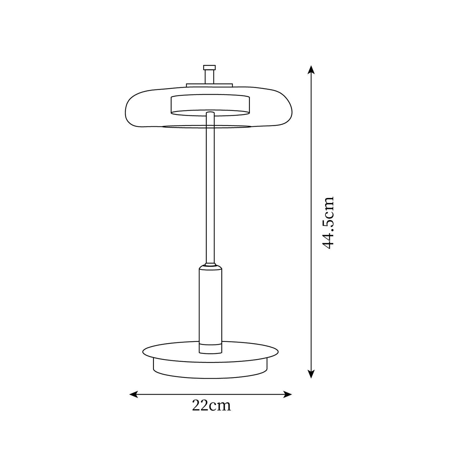 Elegante Tafellamp van Metaal en Glas – Zwart LED Lampje voor Nachtkastje met Warm Wit Licht 3