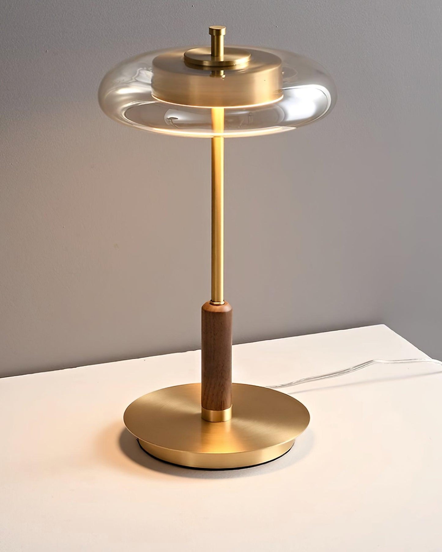 Elegante Tafellamp van Metaal en Glas – Zwart LED Lampje voor Nachtkastje met Warm Wit Licht 6