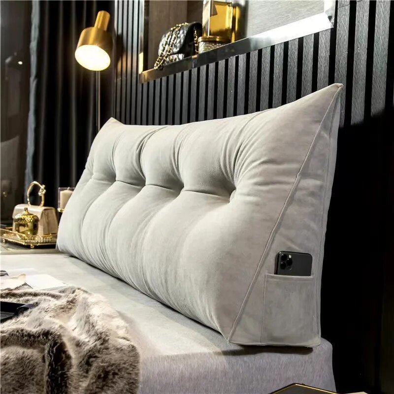 Ergonomisch Wigkussen voor Bed met Ondersteuning en Zijvak – Optimaal Comfort voor Rug en Nek, Verkrijgbaar in Meerdere Maten 0