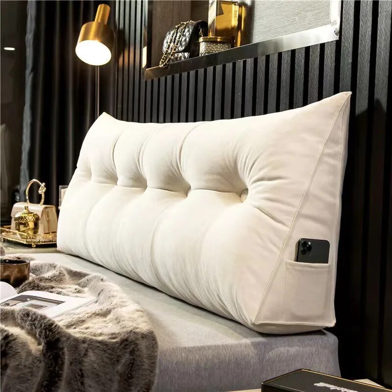 Ergonomisch Wigkussen voor Bed met Ondersteuning en Zijvak – Optimaal Comfort voor Rug en Nek, Verkrijgbaar in Meerdere Maten 2