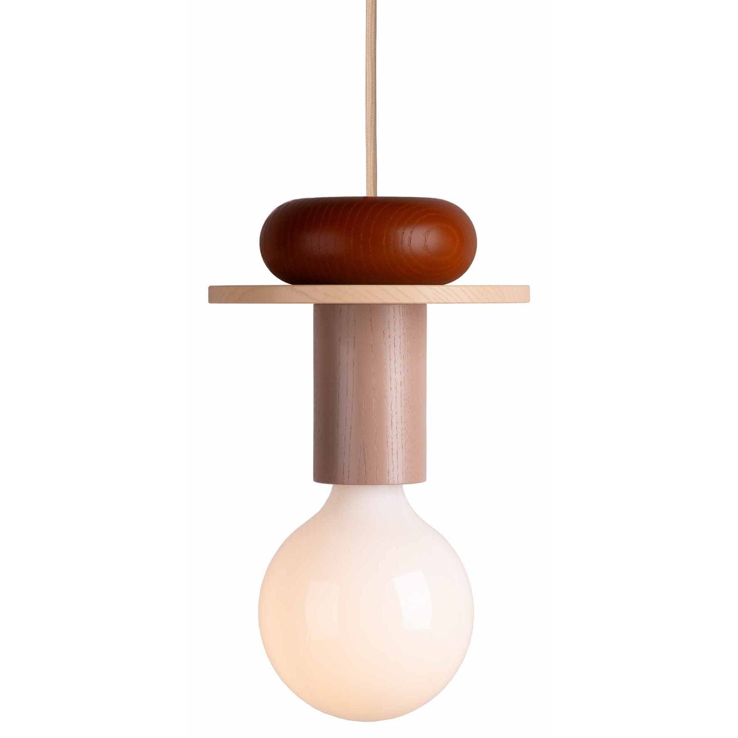 Gekleurde Houten Blokken Hanglamp voor Woonkamer of Eetkamer – Verstelbaar Snoer, Modern Industrieel Ontwerp 13