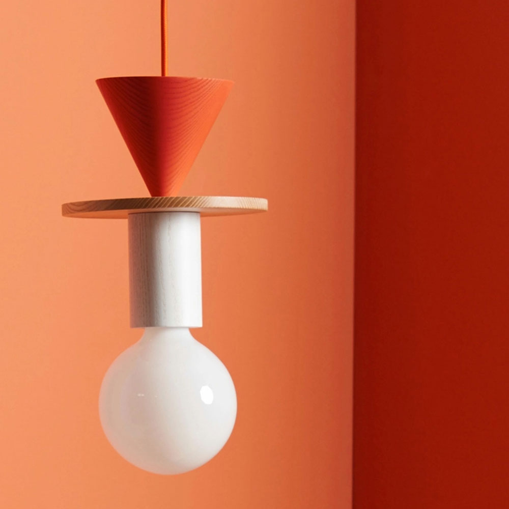 Gekleurde Houten Blokken Hanglamp voor Woonkamer of Eetkamer – Verstelbaar Snoer, Modern Industrieel Ontwerp 5