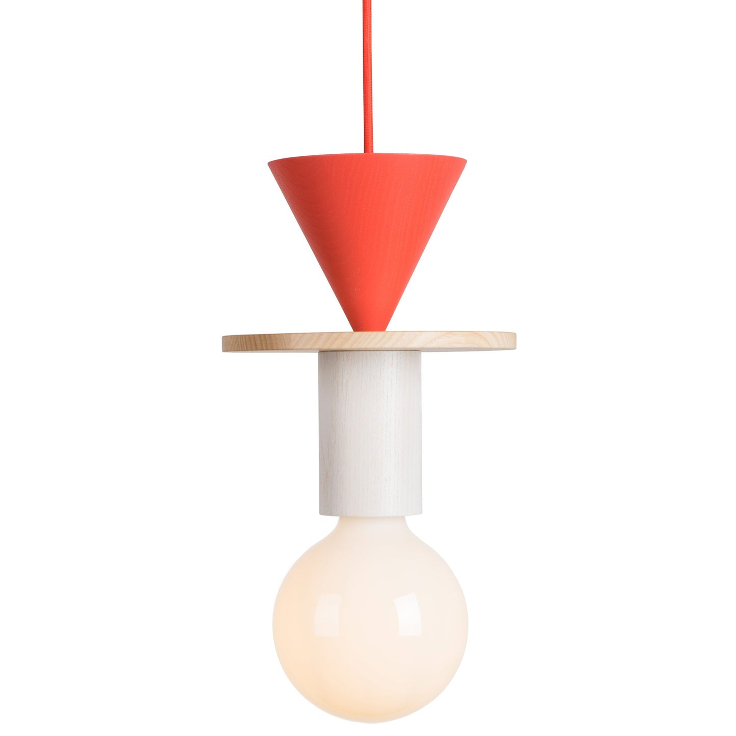 Gekleurde Houten Blokken Hanglamp voor Woonkamer of Eetkamer – Verstelbaar Snoer, Modern Industrieel Ontwerp 6