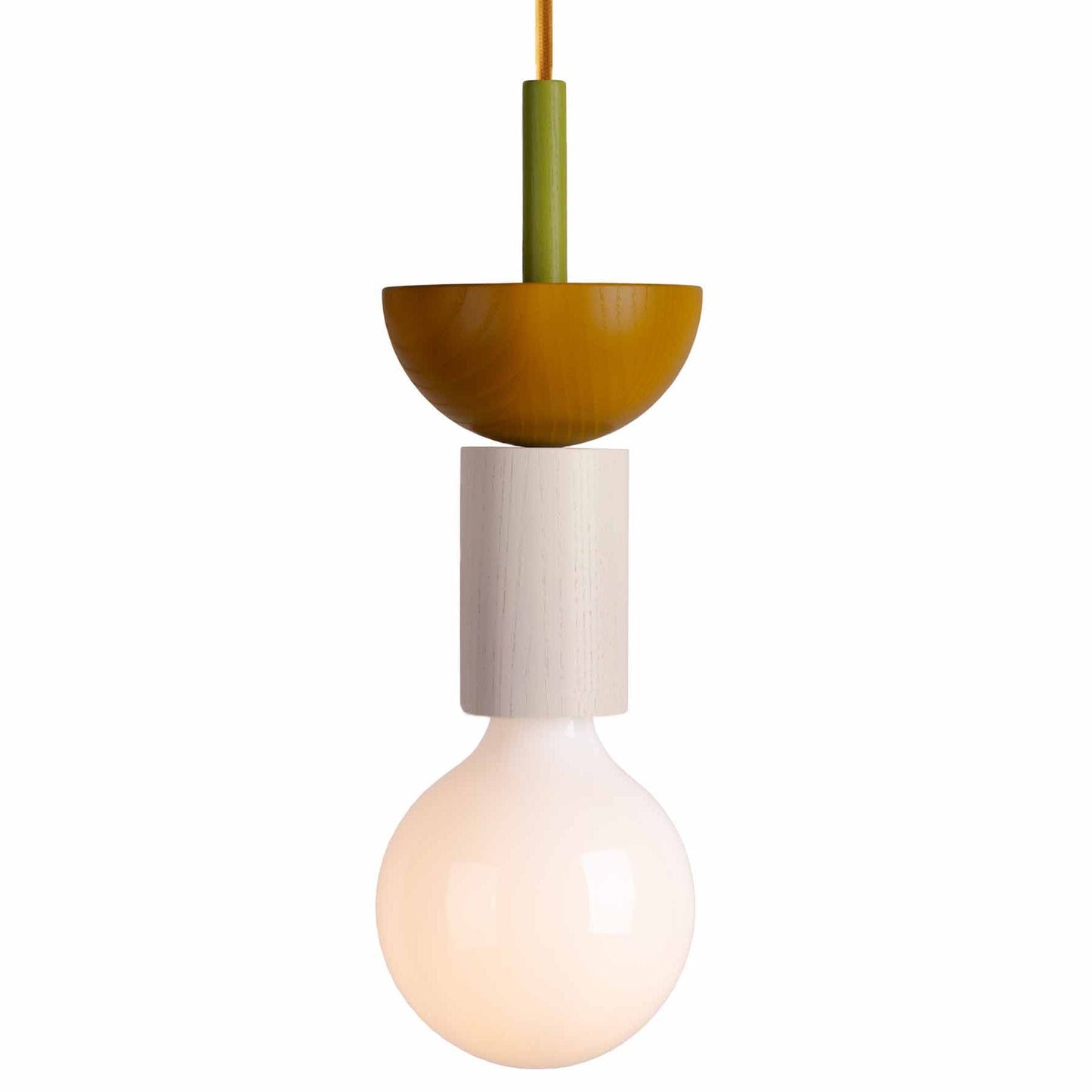 Gekleurde Houten Blokken Hanglamp voor Woonkamer of Eetkamer – Verstelbaar Snoer, Modern Industrieel Ontwerp 9