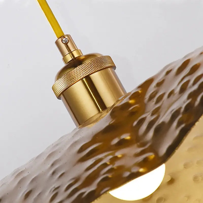 Gouden Hanglamp in Lotusblad Design – Elegante Eetkamer Lamp voor Woonkamer en Slaapkamer, Japandi Stijl, 30 cm Diameter 5