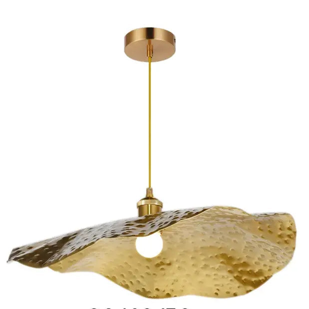 Gouden Hanglamp in Lotusblad Design – Elegante Eetkamer Lamp voor Woonkamer en Slaapkamer, Japandi Stijl, 30 cm Diameter 7