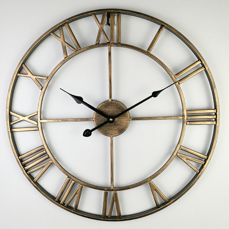 Grote IJzeren Retro Wandklok – Industrieel Design 60 cm voor Tijdloos Interieur 0