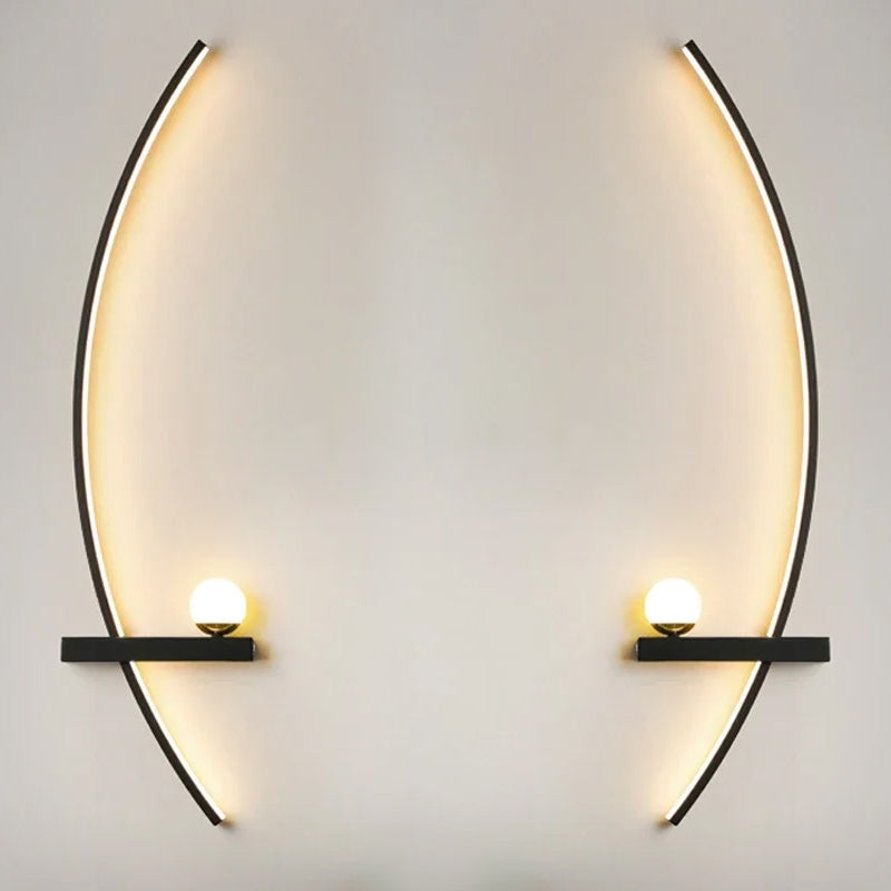 Halve Maan Wandlamp – Eigentijdse LED Verlichting voor Moderne Interieurs 0