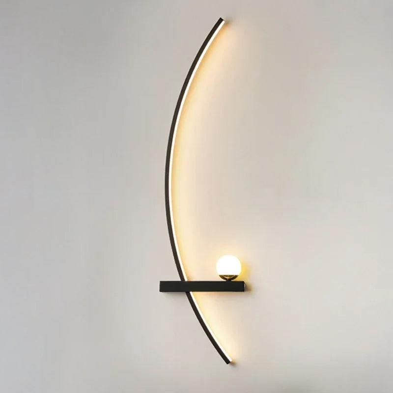 Halve Maan Wandlamp – Eigentijdse LED Verlichting voor Moderne Interieurs 10