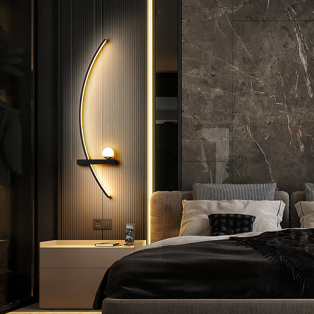 Halve Maan Wandlamp – Eigentijdse LED Verlichting voor Moderne Interieurs 3