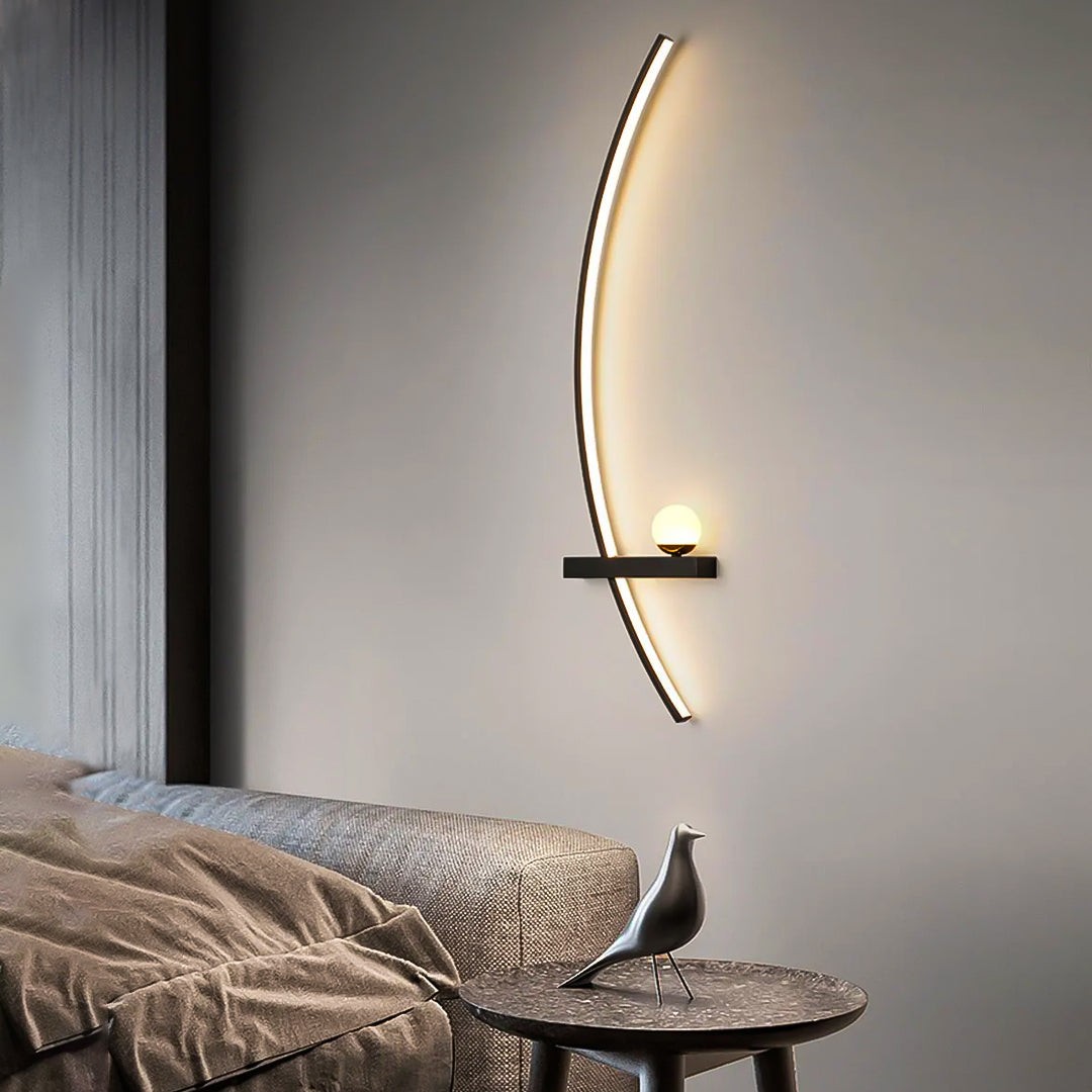 Halve Maan Wandlamp – Eigentijdse LED Verlichting voor Moderne Interieurs 5