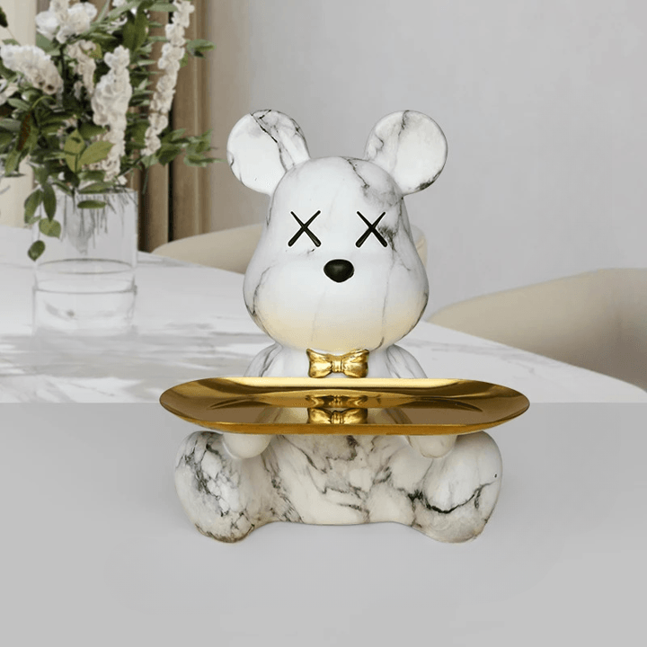 Handgemaakt Beer Hars Tafelblad met Kleurrijke Dienblad en Opbergfunctie 5