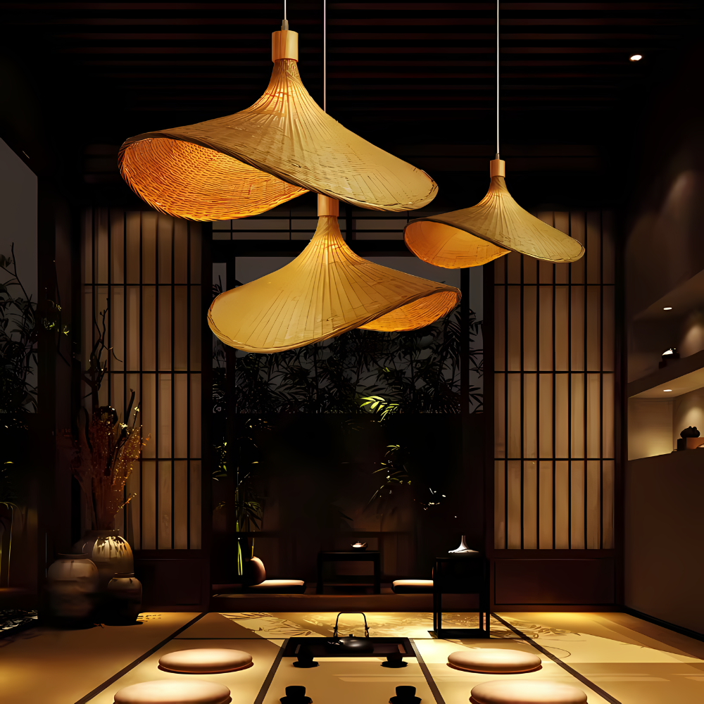 Handgemaakte Rotan Hanglamp met Verstelbare Hoogte – Boho Chic Woonkamer en Eettafel Verlichting 2