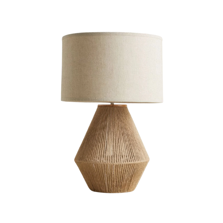 Handgeweven Hennep Bureau Lamp met Minimalistisch Ontwerp en Energiezuinige LED Compatibiliteit 0
