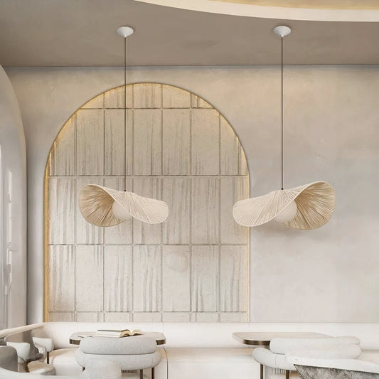 Handgeweven Touwkroonluchter – Retro Beige, 60 cm, Uniek Decoratief Verlichtingsstuk voor Woon- en Eetkamers 1