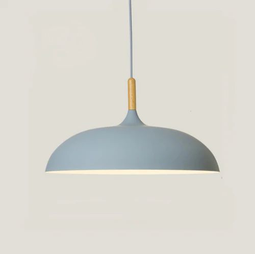 Hanglamp van Metaal en Hout in Pasteltinten voor Eettafel – Verstelbare Hoogte en Sfeervolle Verlichting 10