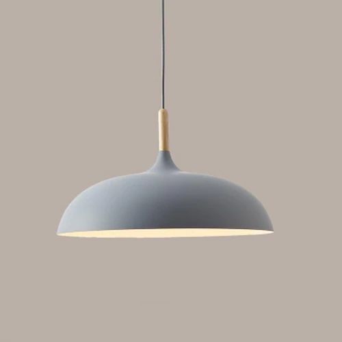 Hanglamp van Metaal en Hout in Pasteltinten voor Eettafel – Verstelbare Hoogte en Sfeervolle Verlichting 11