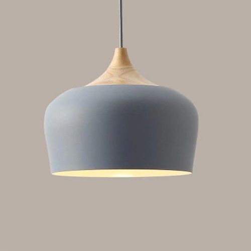 Hanglamp van Metaal en Hout in Pasteltinten voor Eettafel – Verstelbare Hoogte en Sfeervolle Verlichting 13