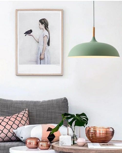 Hanglamp van Metaal en Hout in Pasteltinten voor Eettafel – Verstelbare Hoogte en Sfeervolle Verlichting 4