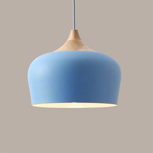 Hanglamp van Metaal en Hout in Pasteltinten voor Eettafel – Verstelbare Hoogte en Sfeervolle Verlichting 7