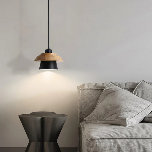 Hanglamp van Steen en Hout – Aardse Elegantie voor Modern en Rustiek Interieur 1