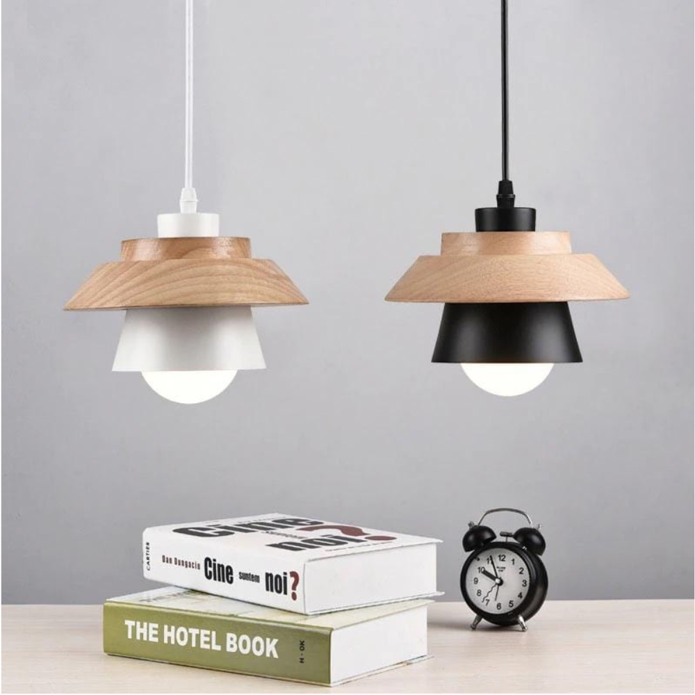 Hanglamp van Steen en Hout – Aardse Elegantie voor Modern en Rustiek Interieur 5