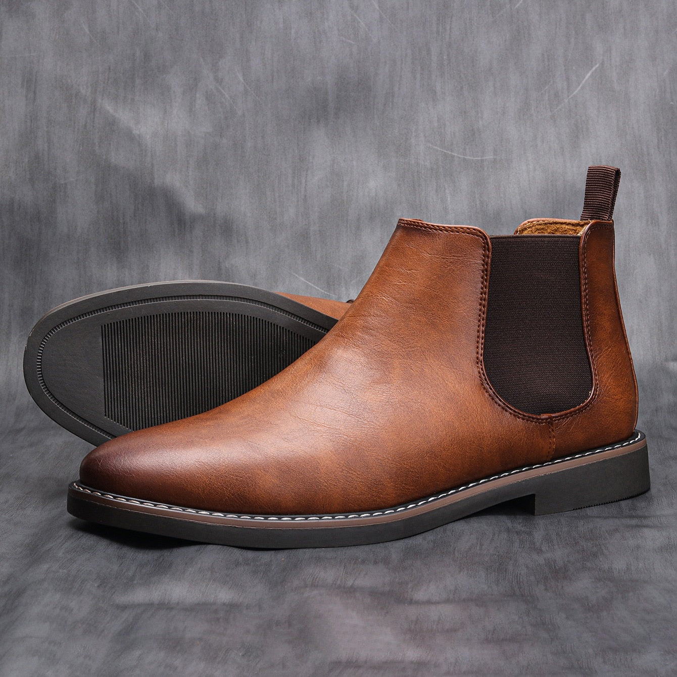 Heren Chelsea Laarzen met Elastische Zijpanelen – Comfortabele en Stijlvolle Boots voor Casual en Formele Gelegenheden 3