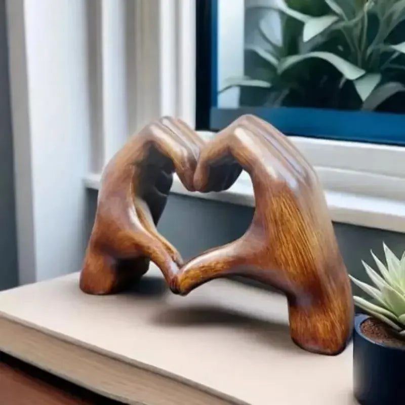 Houten Beeldje van Hartvorm – Handgemaakt Ornament voor Interieurdecoratie 2
