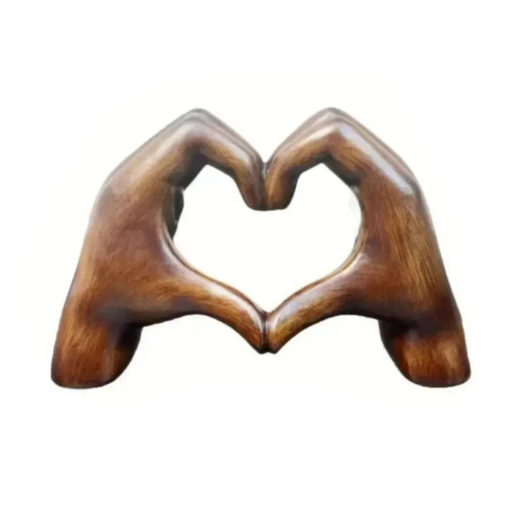 Houten Beeldje van Hartvorm – Handgemaakt Ornament voor Interieurdecoratie 4