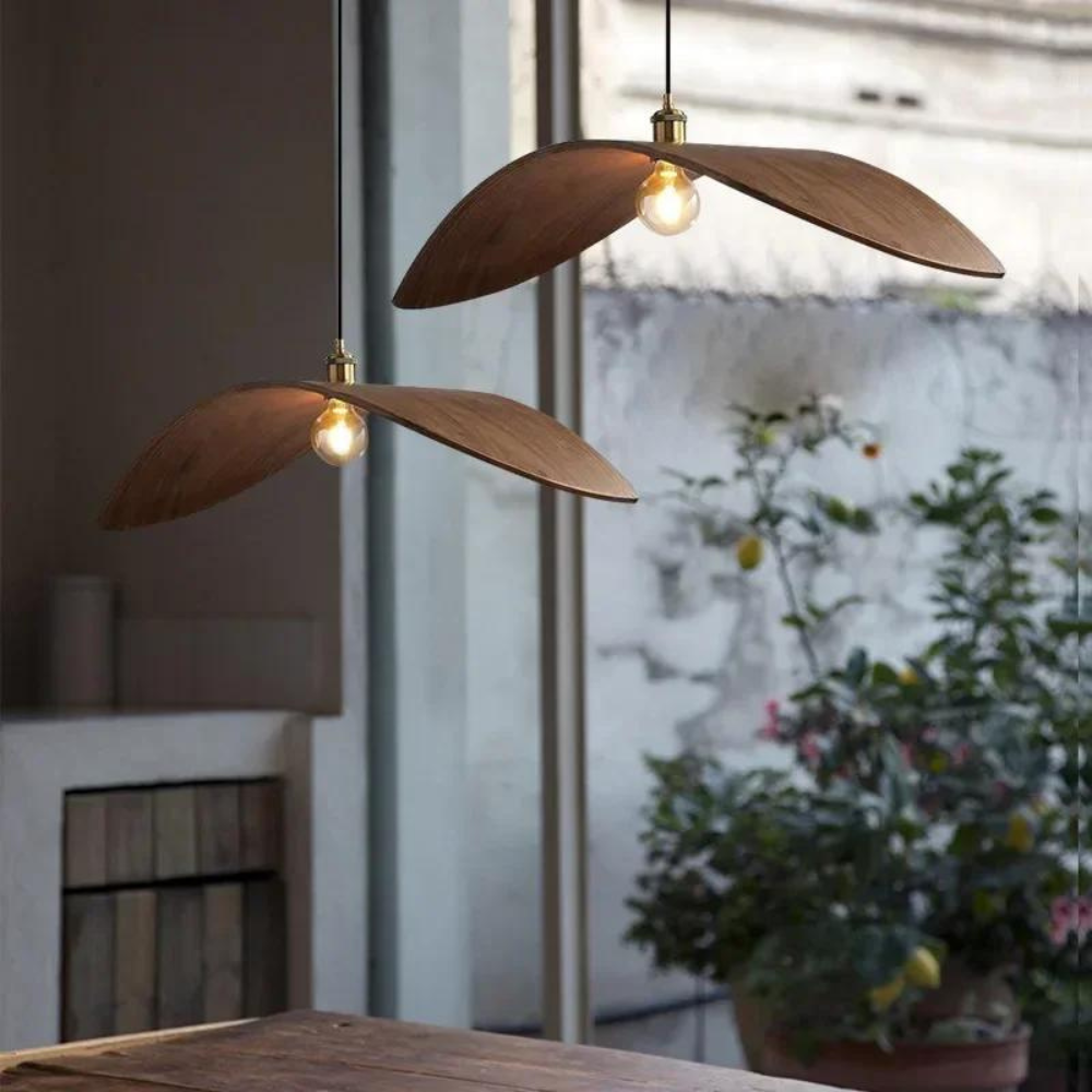 Houten Vintage Hanglamp met Verstelbare Hoogte – Rustieke Sfeer voor Elk Interieur 1