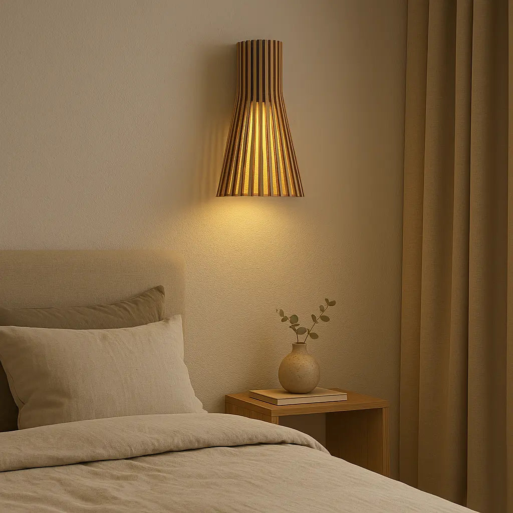Houten Wandlamp Zwart of Wit Accent – Moderne Muurlamp voor Binnen met Eenvoudige Montage 3